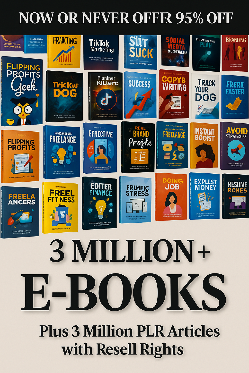 “3M+ eBooks & PLR Articles Bundle | Resell, Rebrand & Earn | The Biggest Digital Content Vault”